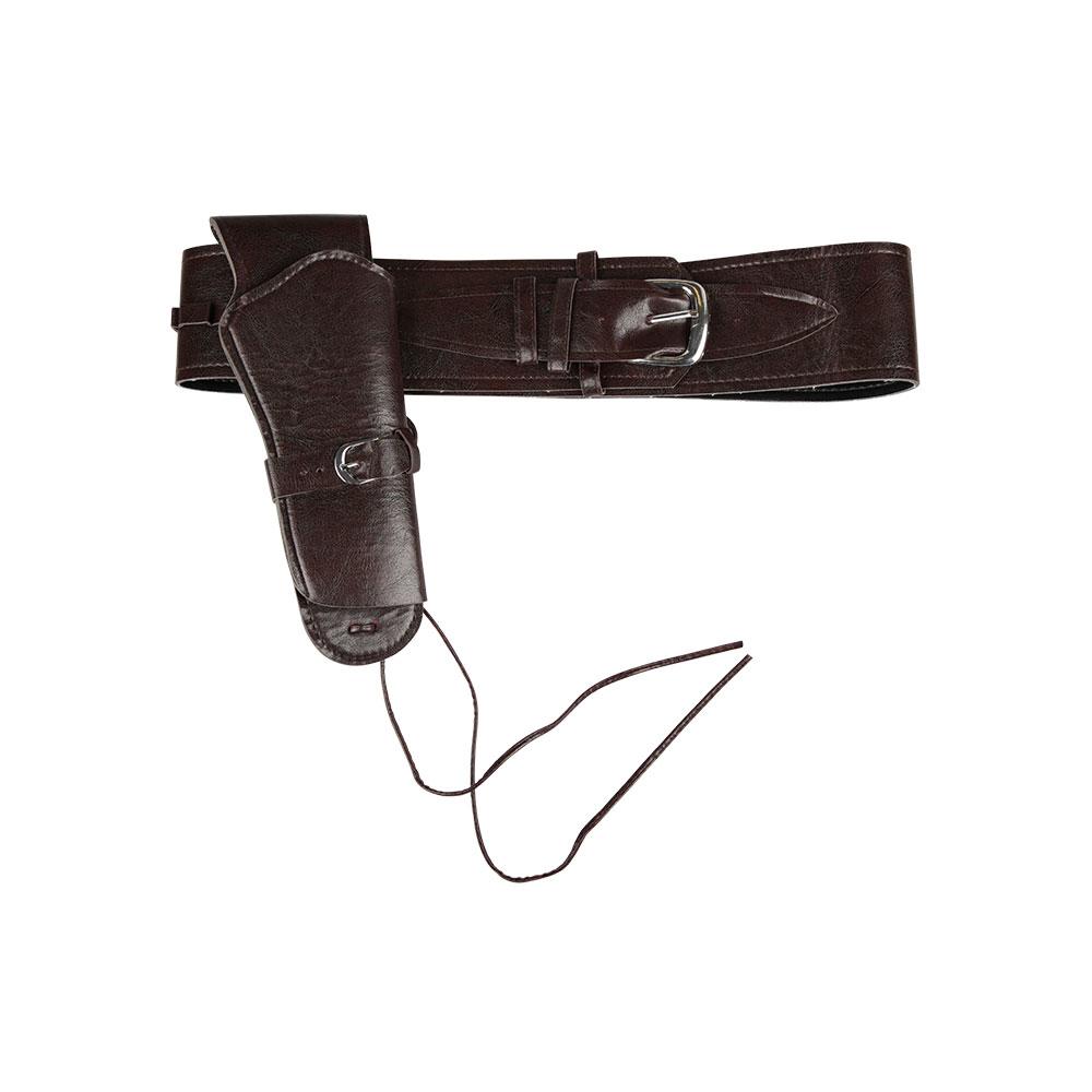 Faux Leather Holster with Belt Dark Brown