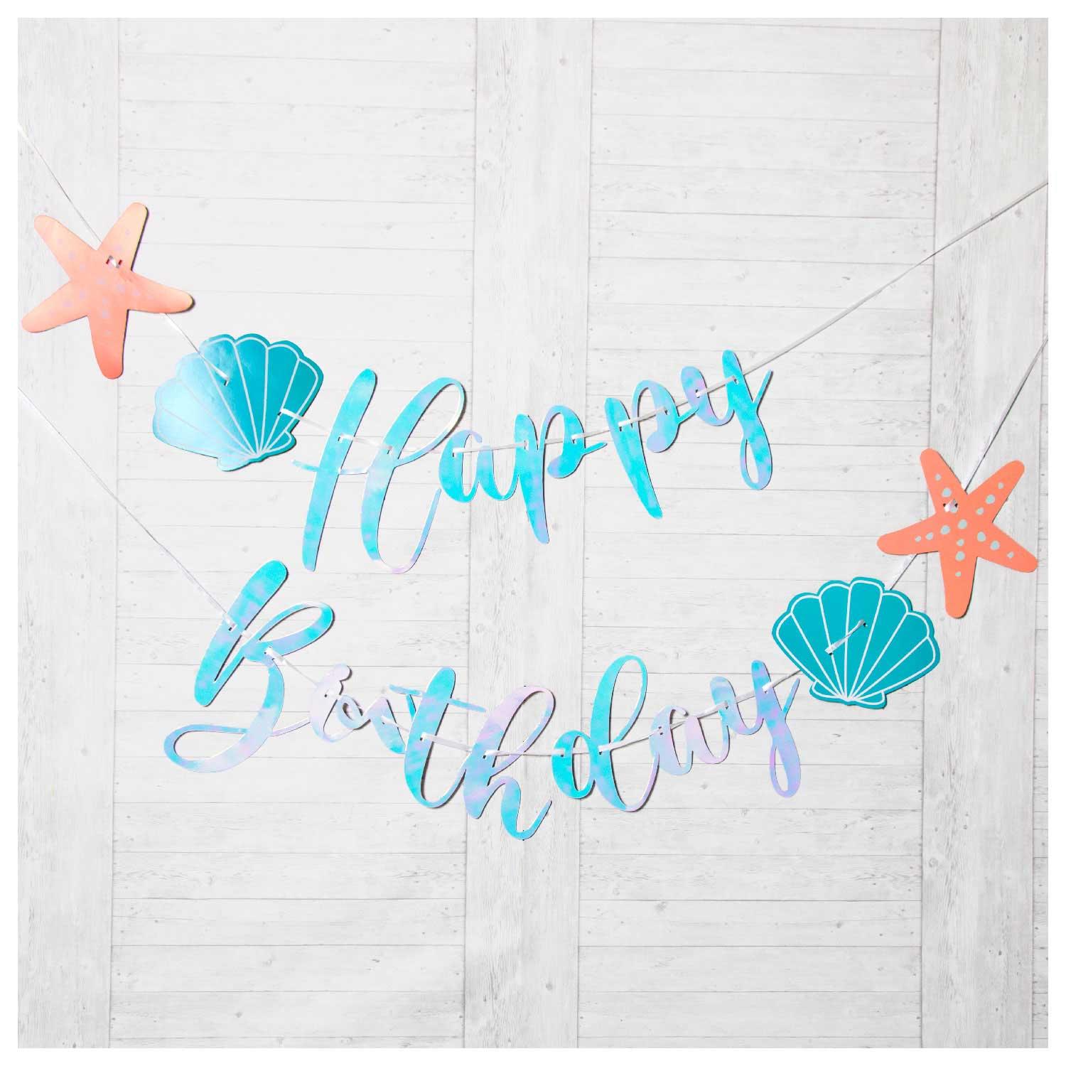 Mermaid Tales Birthday Letter Banner
