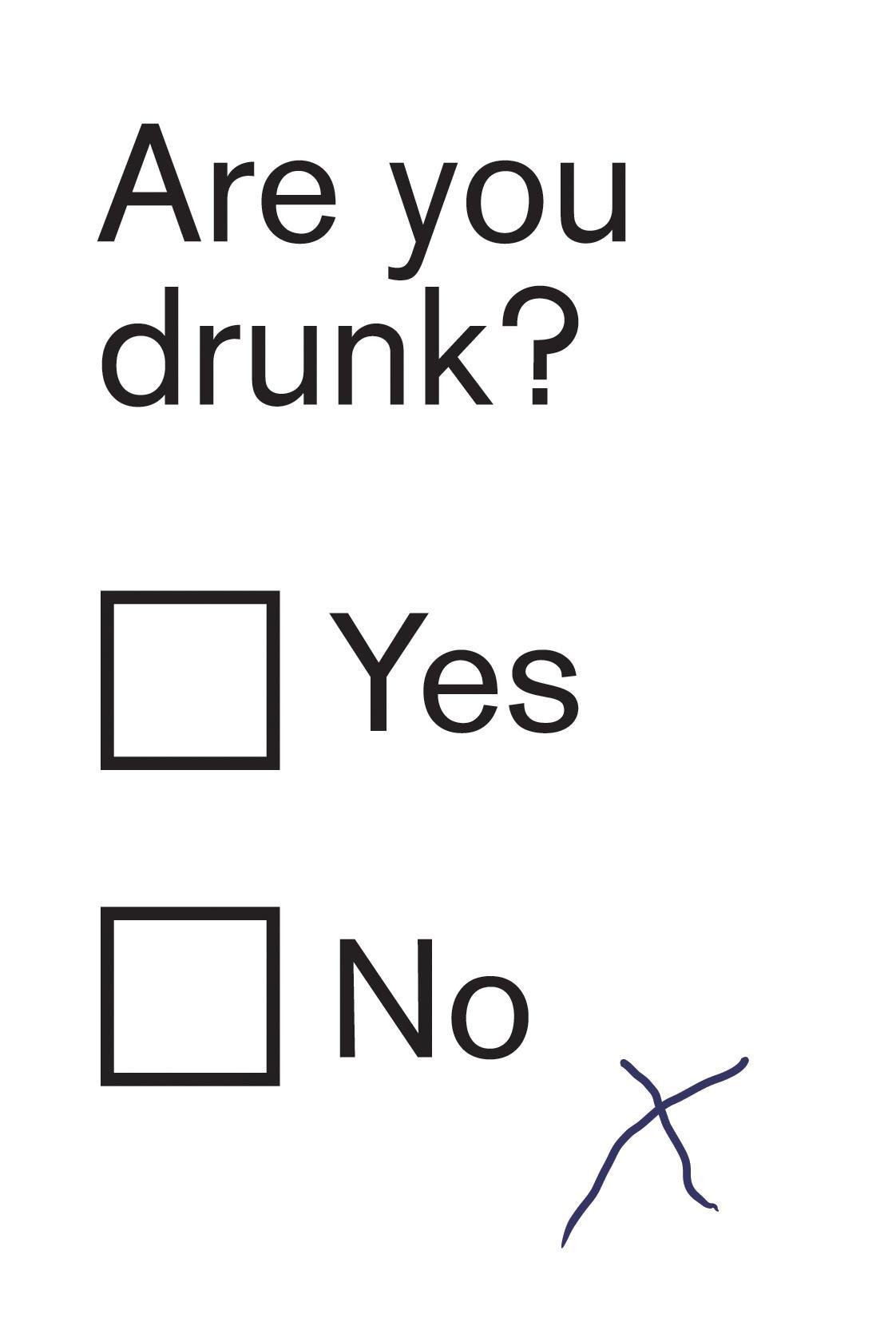 Are You Drunk? Card