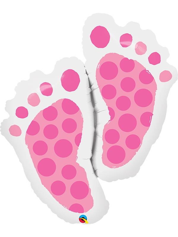 Foil Balloon Baby Feet Pink