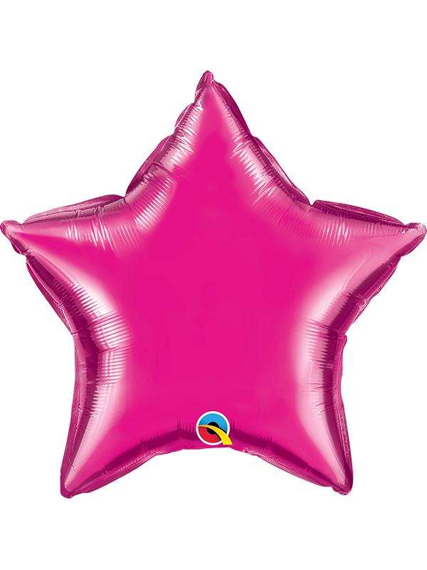 Foil Balloon Star Magenta Pink