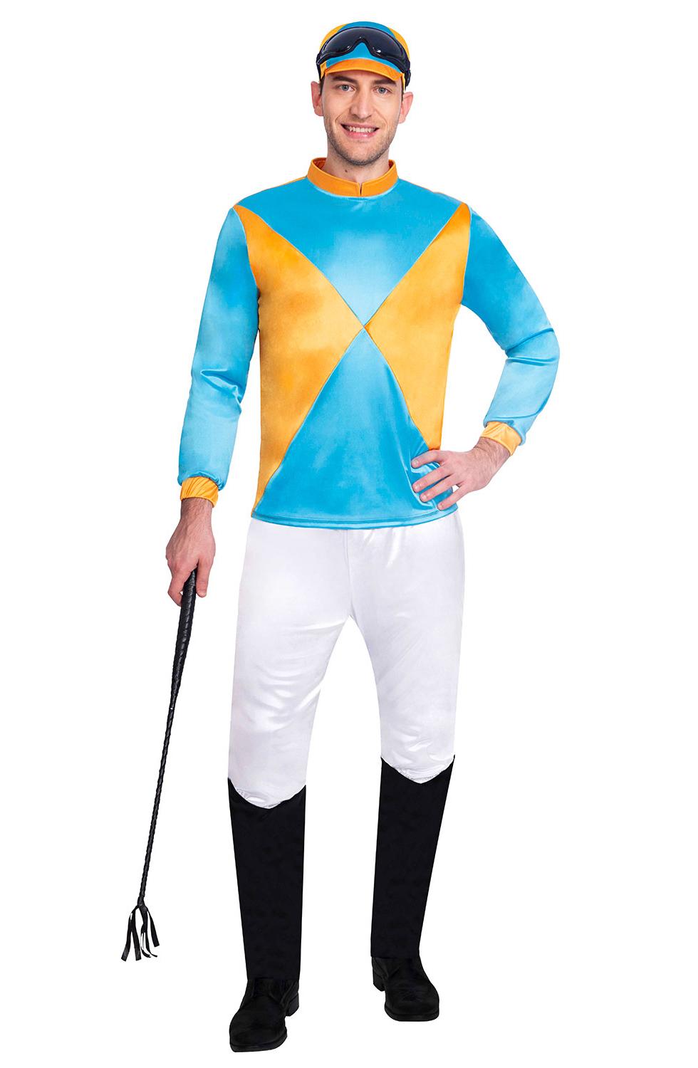 Jockey Costume Blue & Yellow