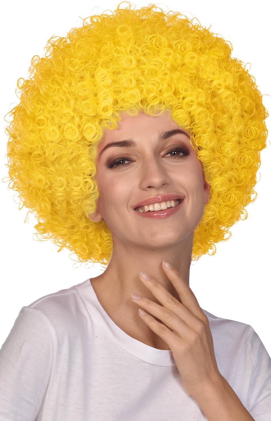 Curly Afro Wig Yellow