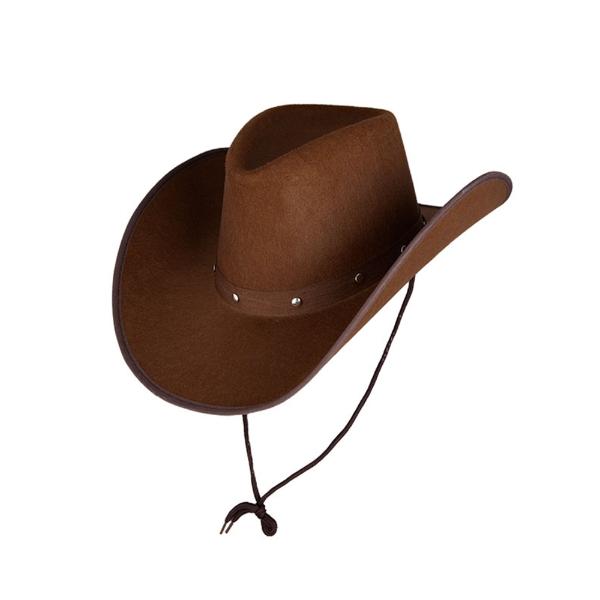 Texan Cowboy Hat Dark Brown
