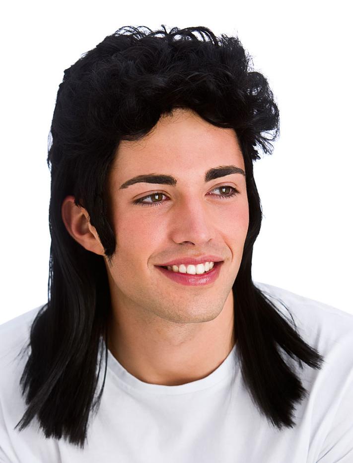 80s Classic Mullet Wig Black