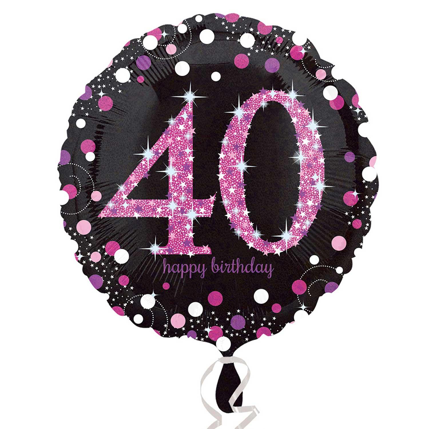 Foil Balloon Pink Celebration 40th Birthday