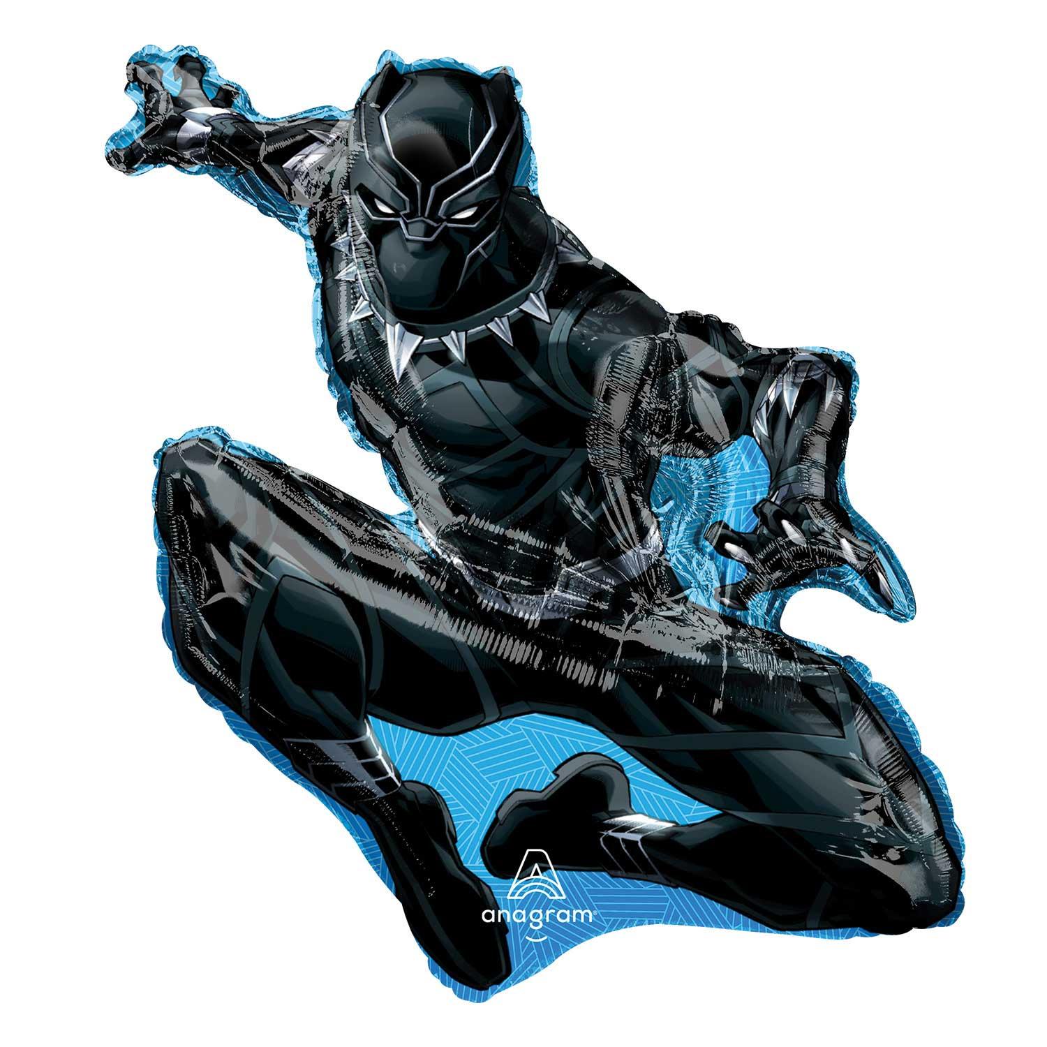 Foil Balloon Black Panther Action Shape