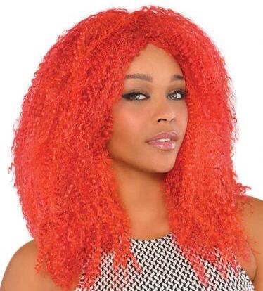 Crimped Wig Red