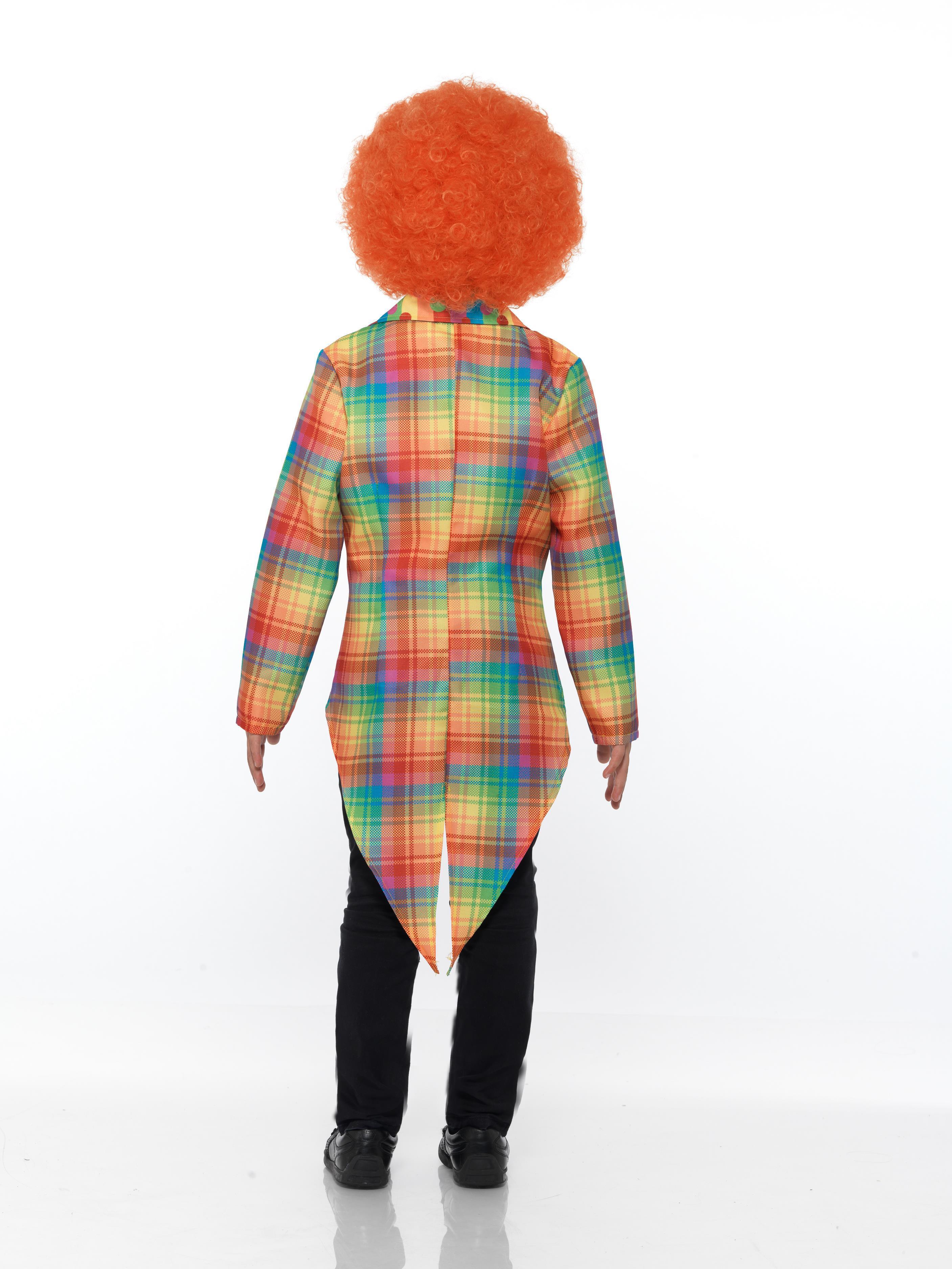 Neon Tartan Clown Tailcoat Child Multi Neon Tartan Clown Tailcoat Child Multi