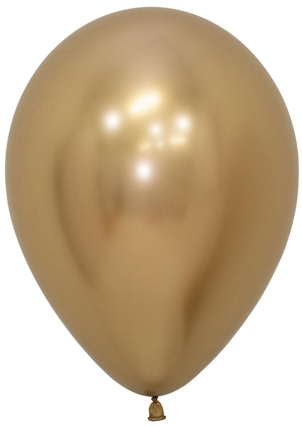 Reflex Latex Balloons Gold