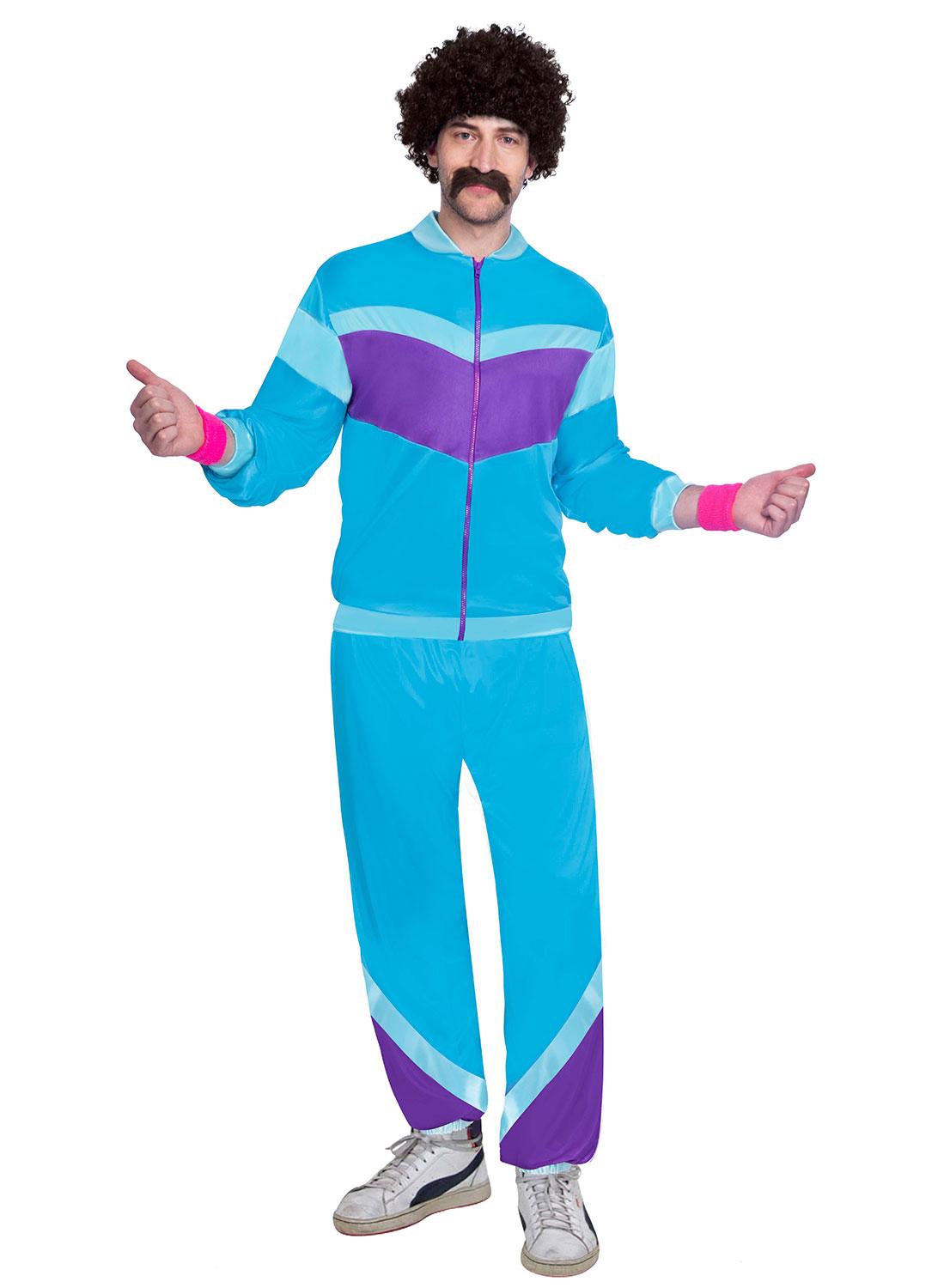 80s Shell Suit Costume Blue