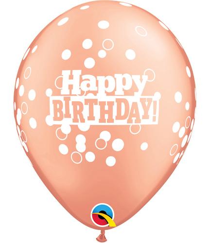 Latex Balloons Happy Birthday Rose Gold