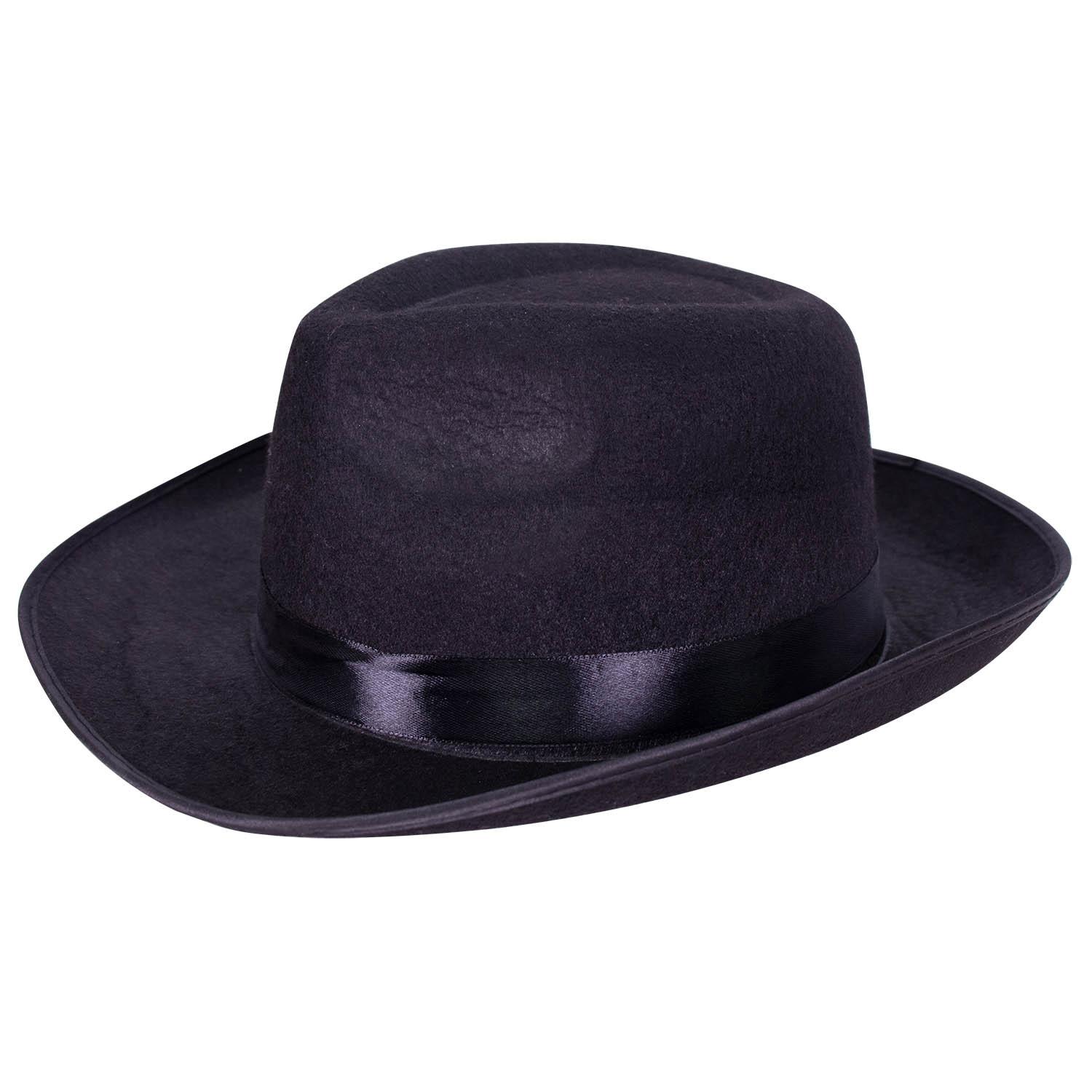 Gangster Trilby Al Capone Hat Black