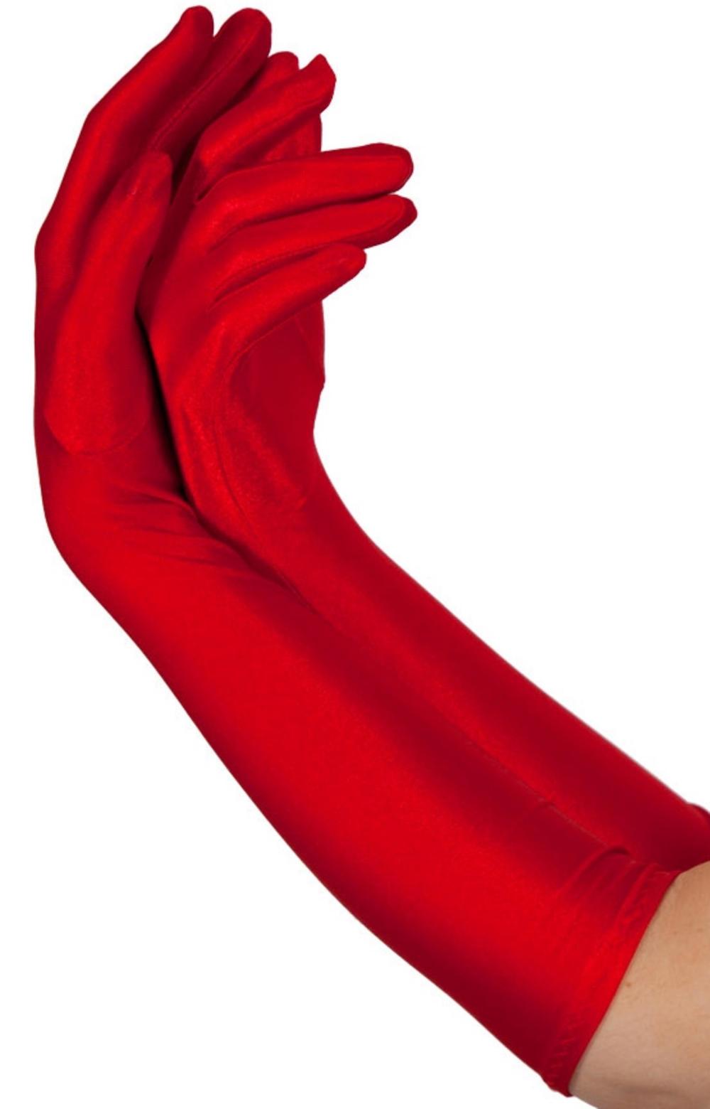 Ladies Long Gloves Red