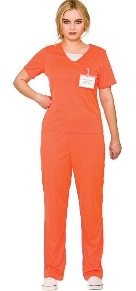 Ladies Orange Convict Costume