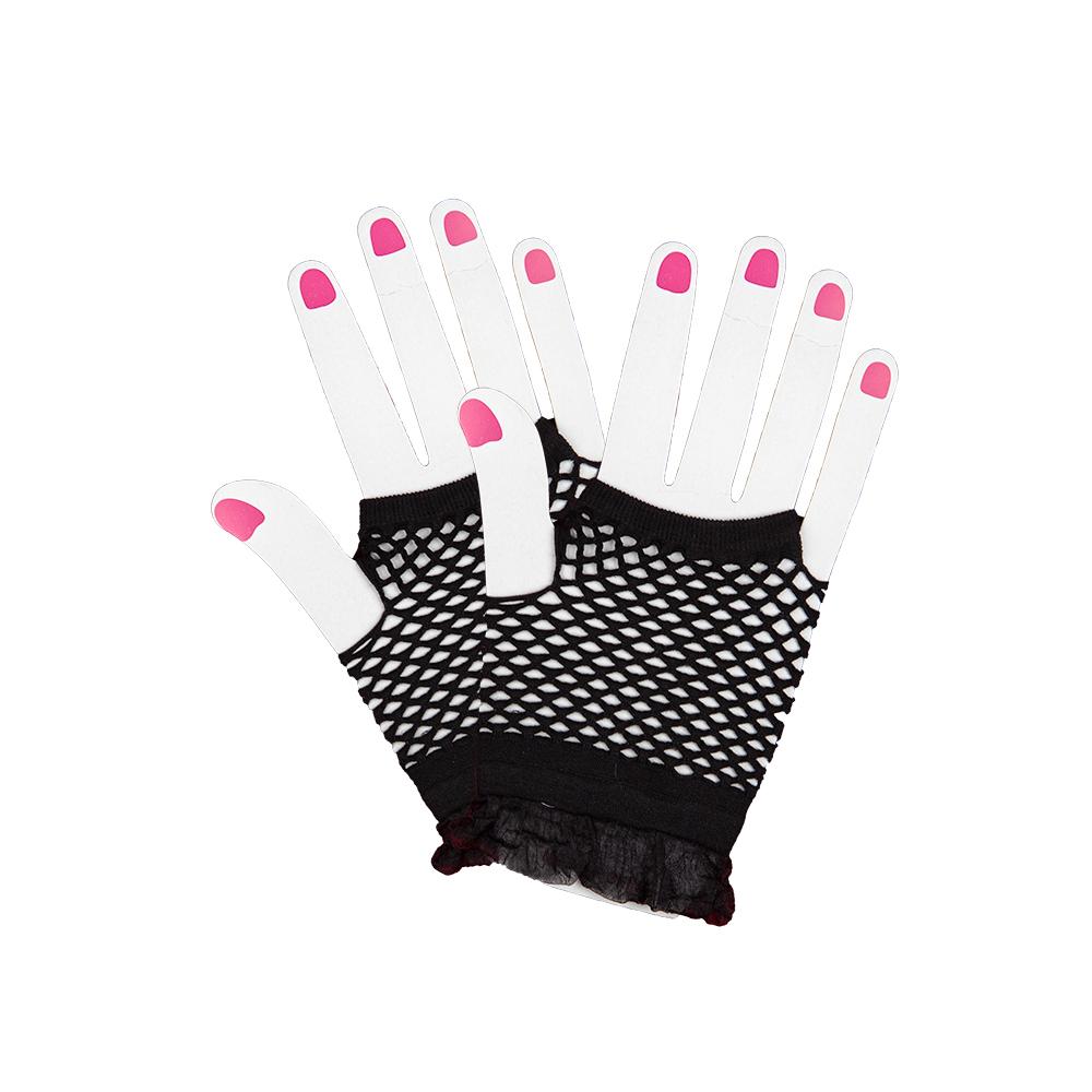 Fishnet Gloves Long Black