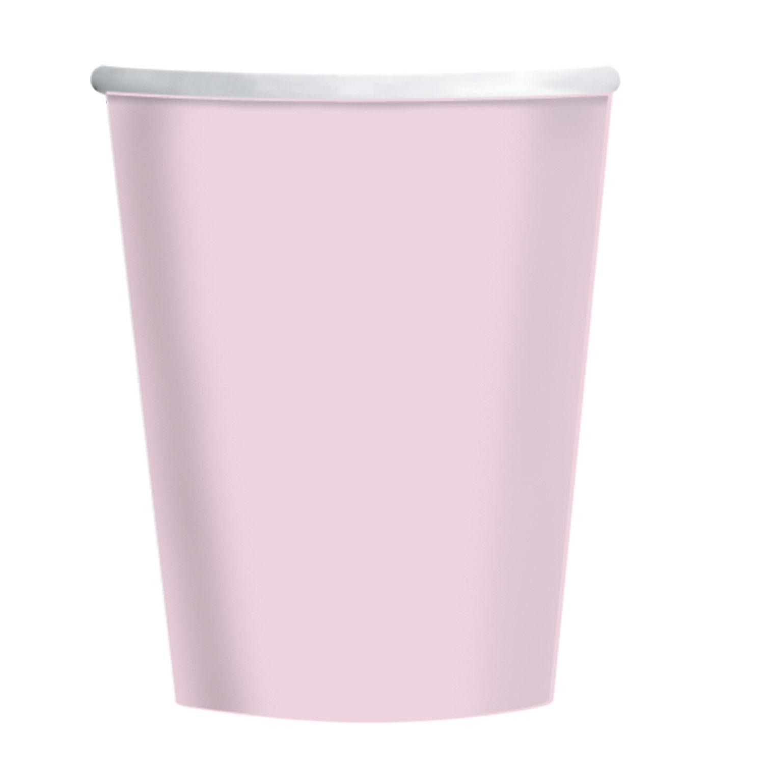 Eco Paper Cups 8ct Marshmallow Pink