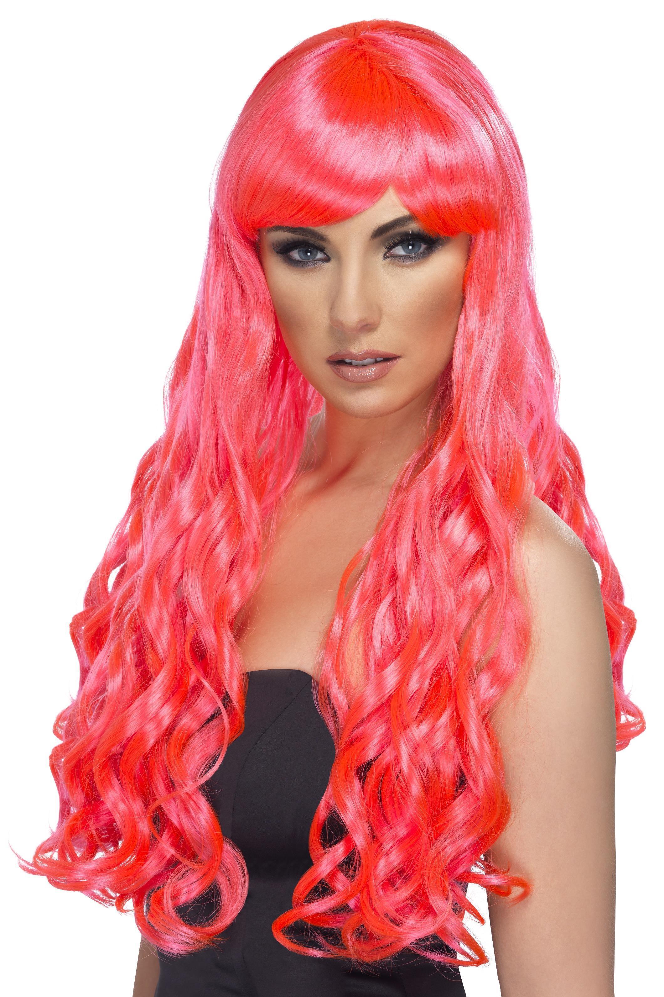 Купить хороший парик. Парик женский. Карнавальный парик. Парик длинный. Розовый парик.