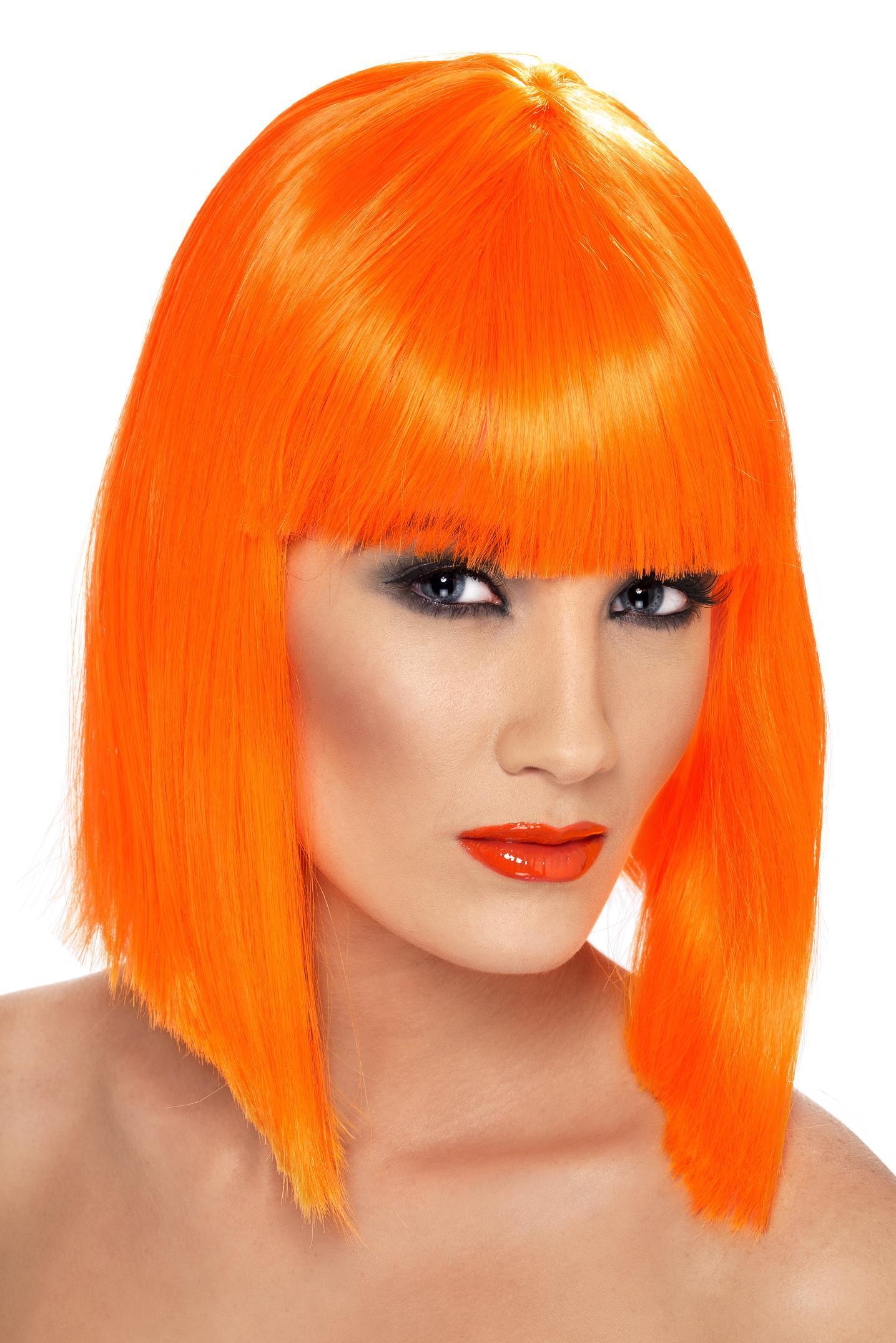 Glam Wig Neon Orange