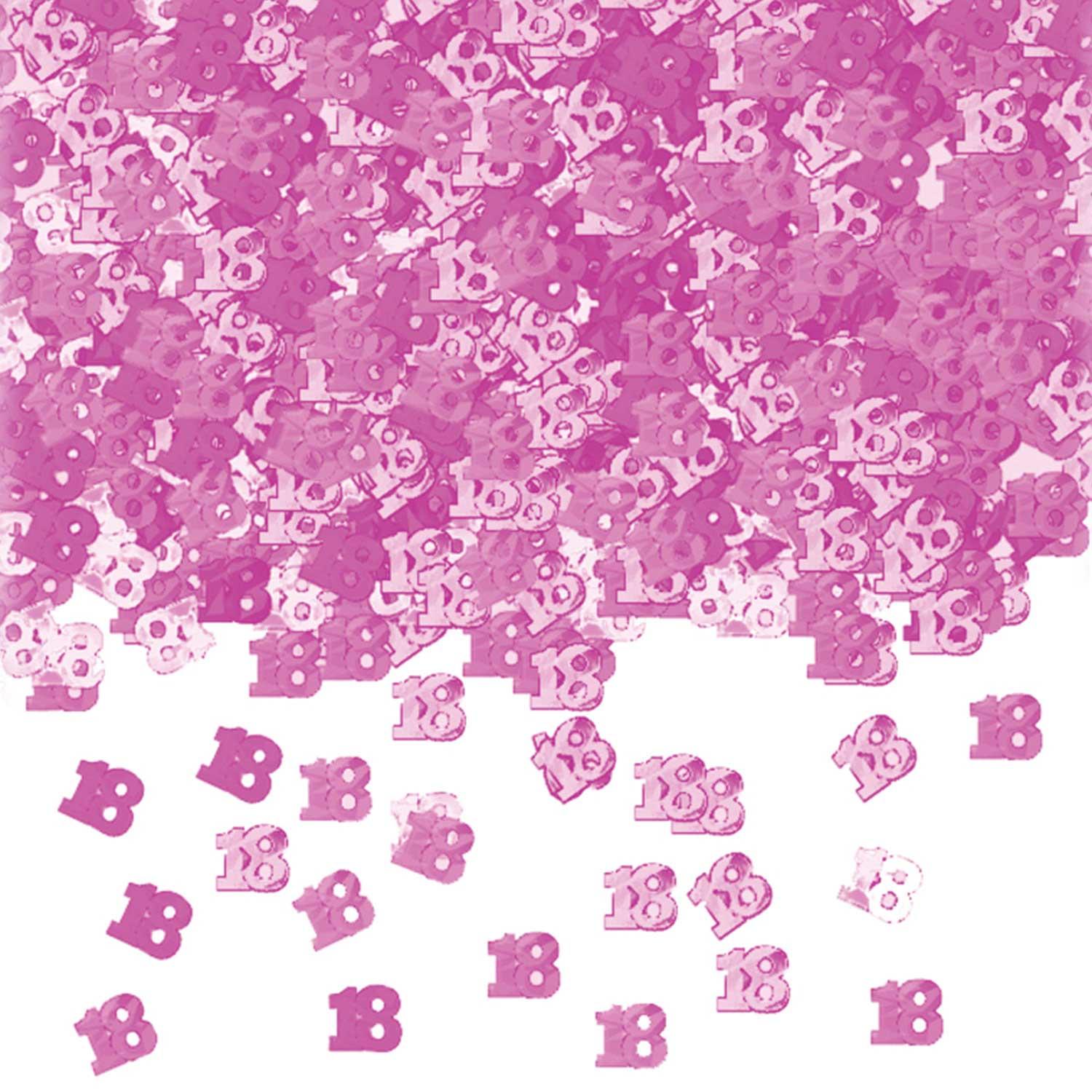 Metallic Confetti Age 18 Pink