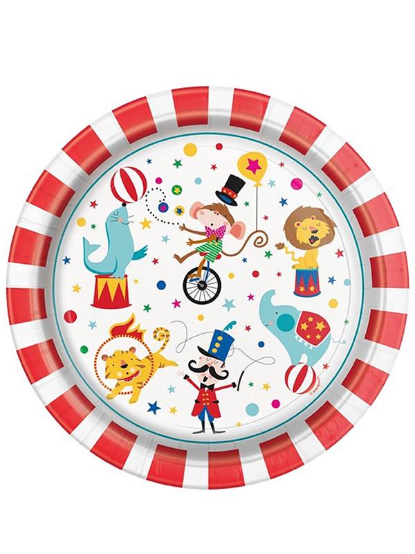 Paper Plates Circus Carnival 9 Inch