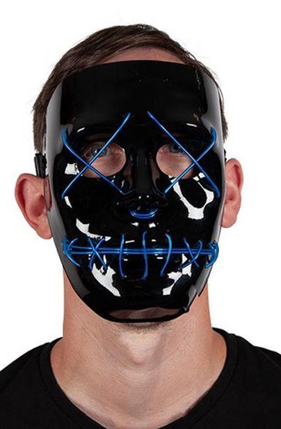 Stitch Face Mask Neon Blue Light Up