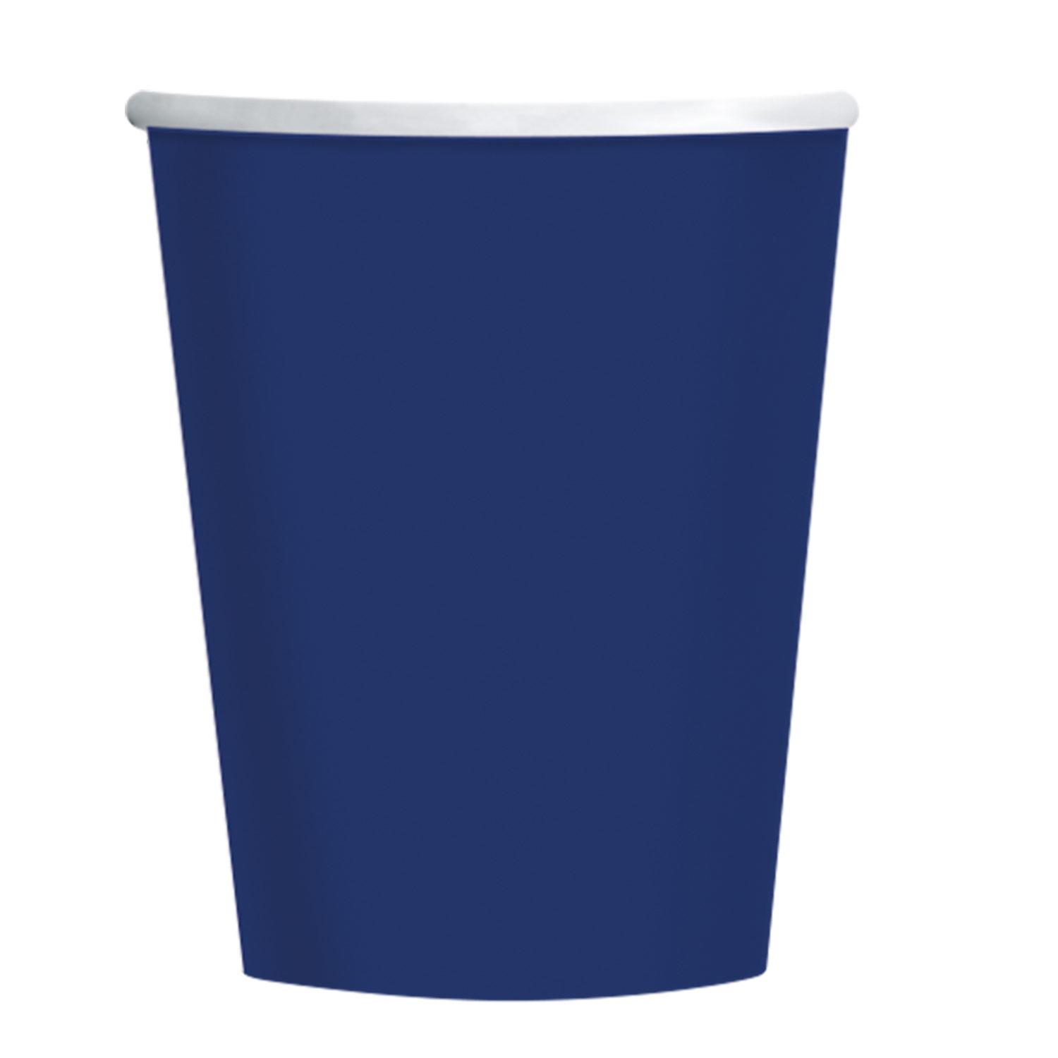 Eco Paper Cups 8ct Blueberry Blue
