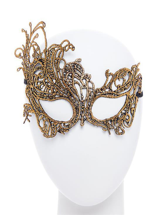 Gold Lace Masquerade Eye Mask