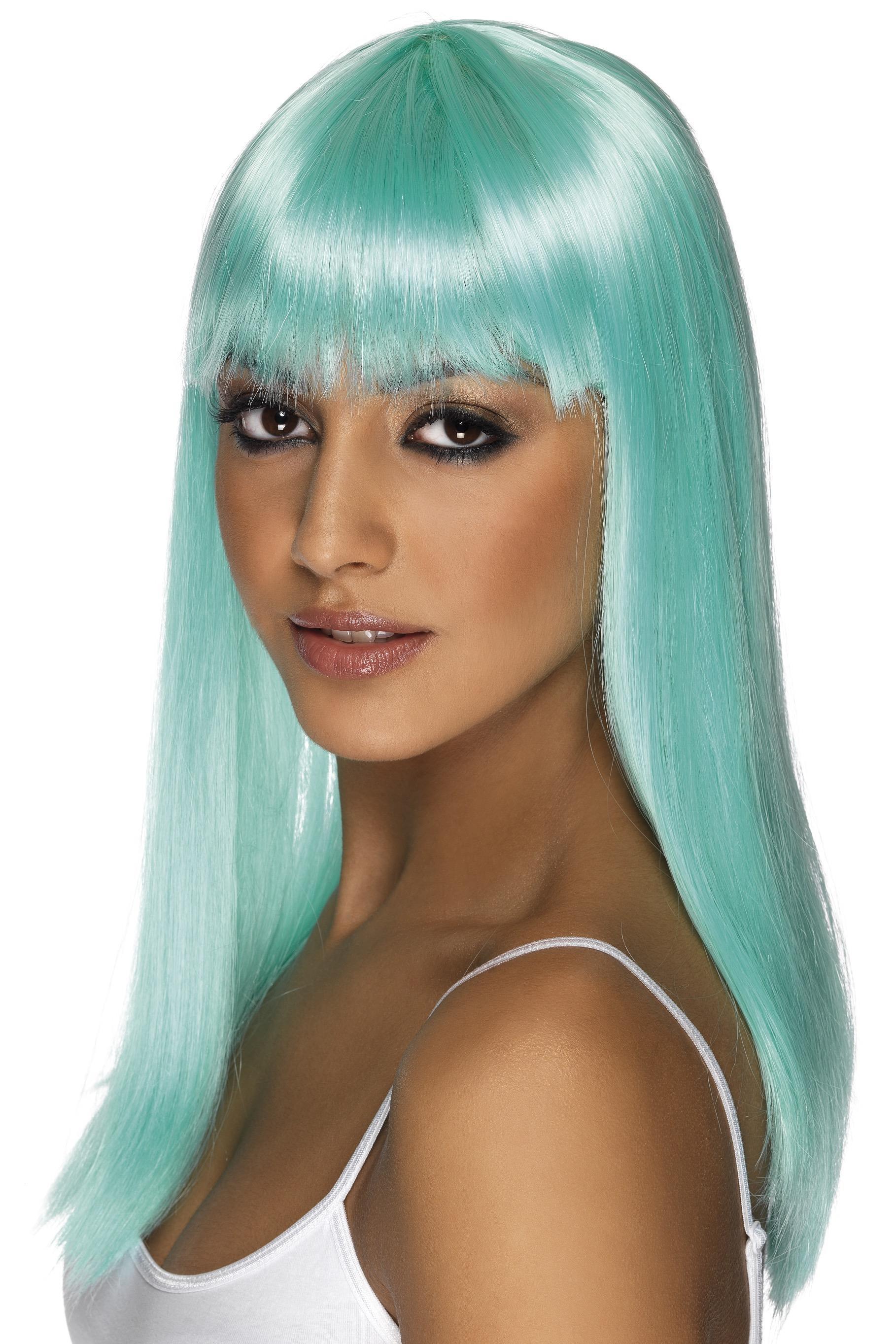 Glamourama Wig Neon Aqua Blue