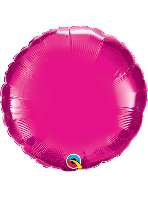 Foil Balloon Round Magenta Pink