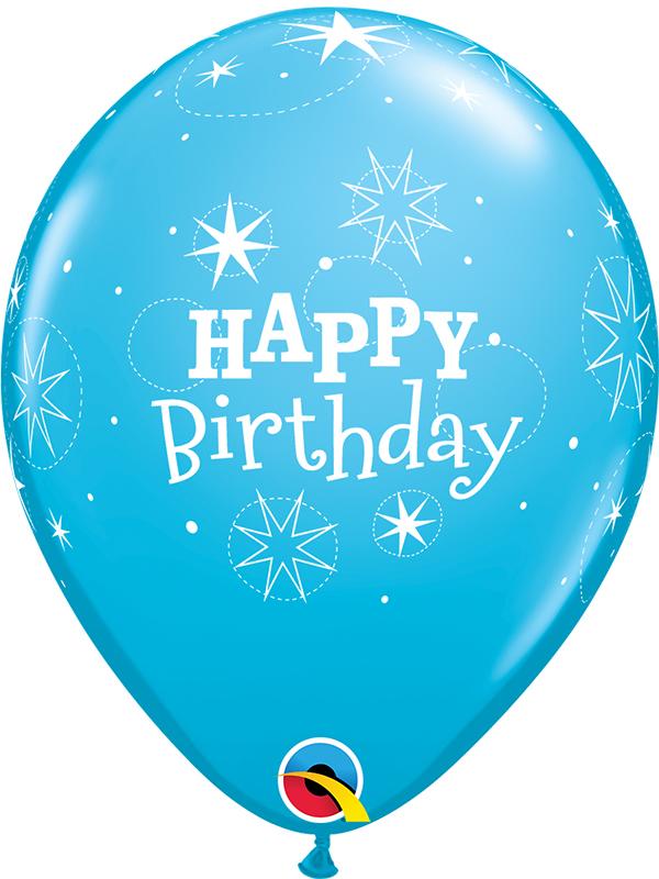 Latex Balloons Happy Birthday Blue