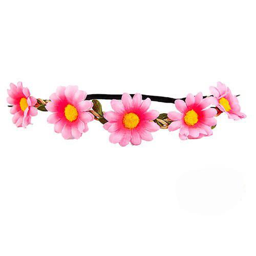 Daisy Flower Headband Pink