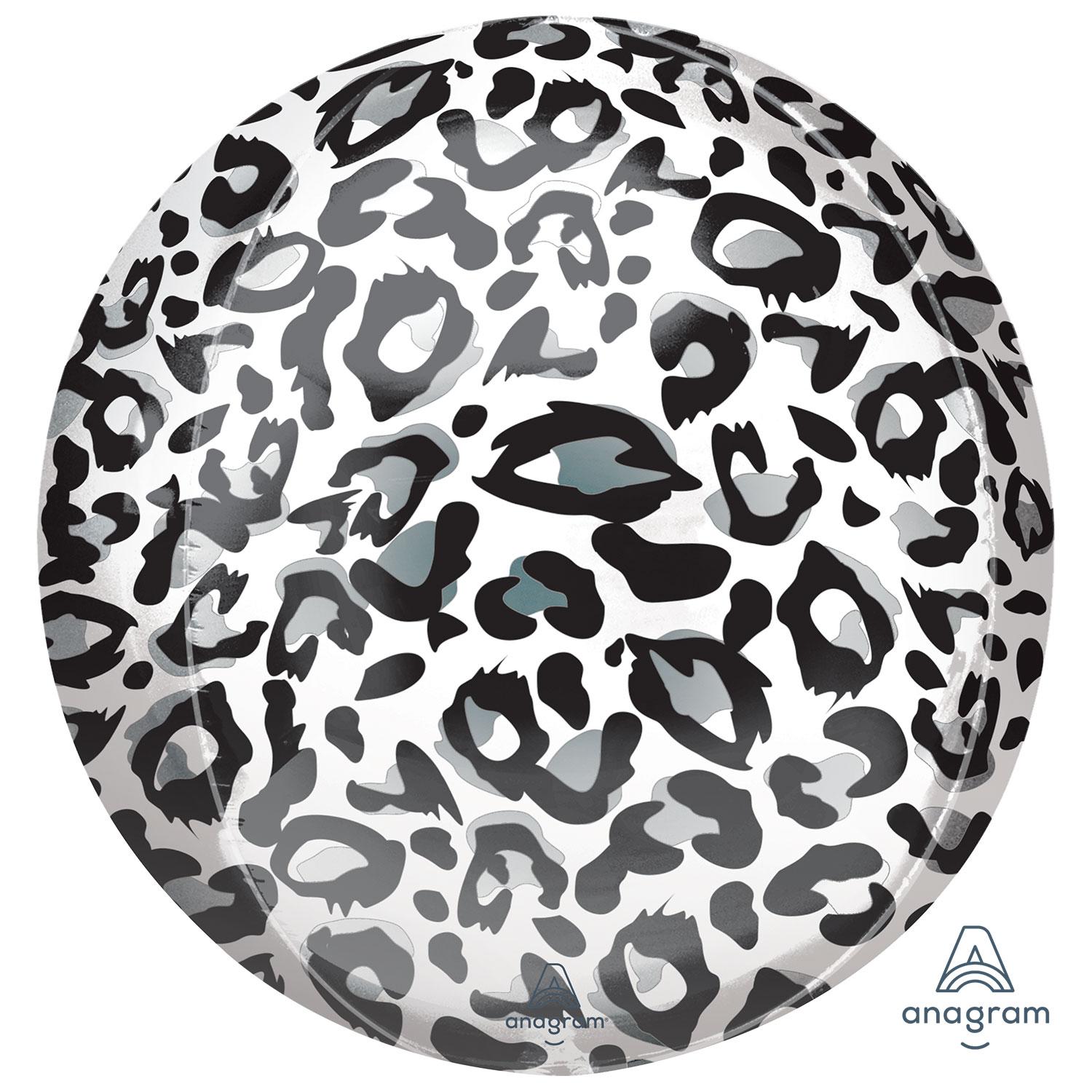 Animalz Orbz Foil Balloon Snow Leopard