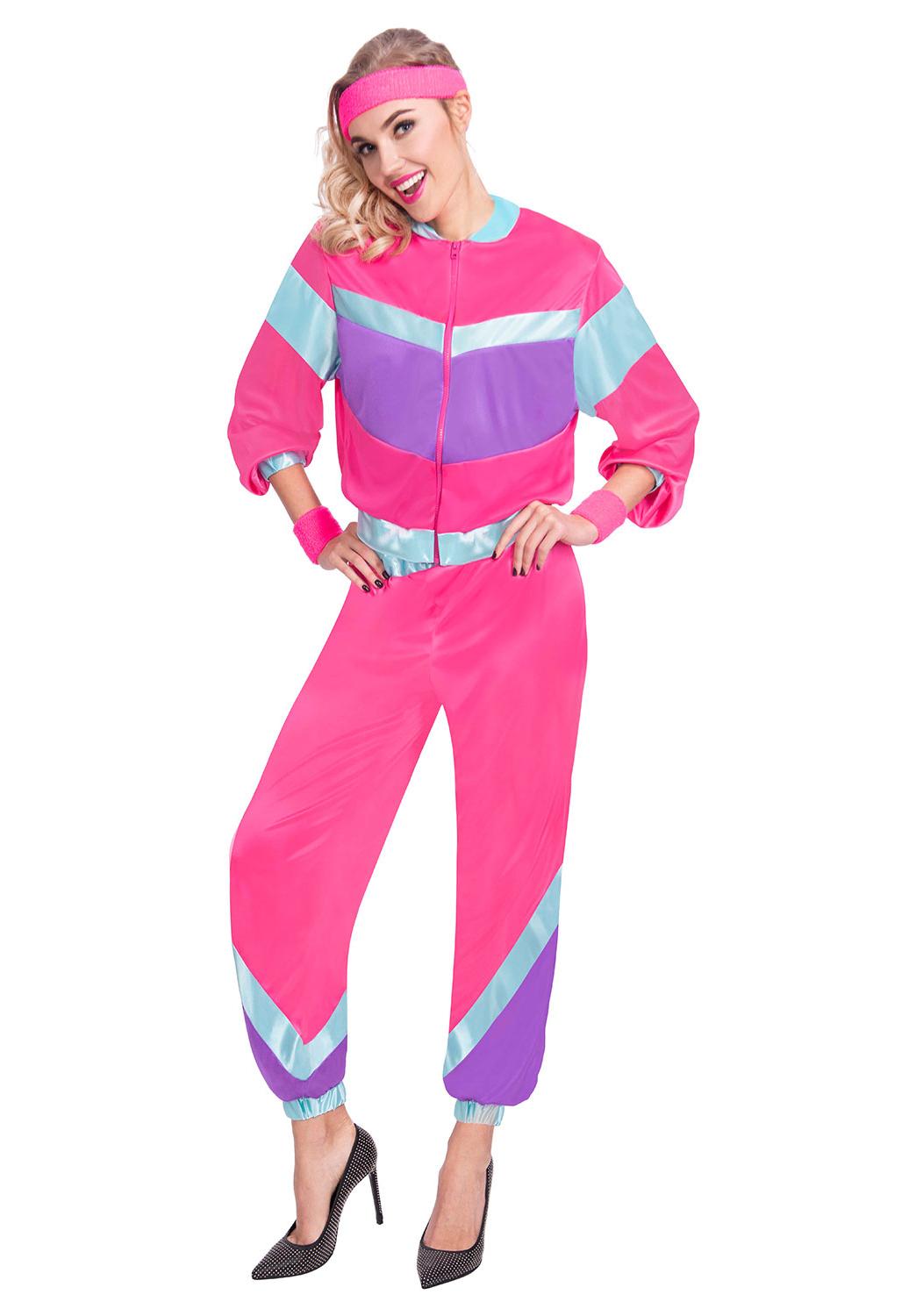 80s Shell Suit Costume Pink