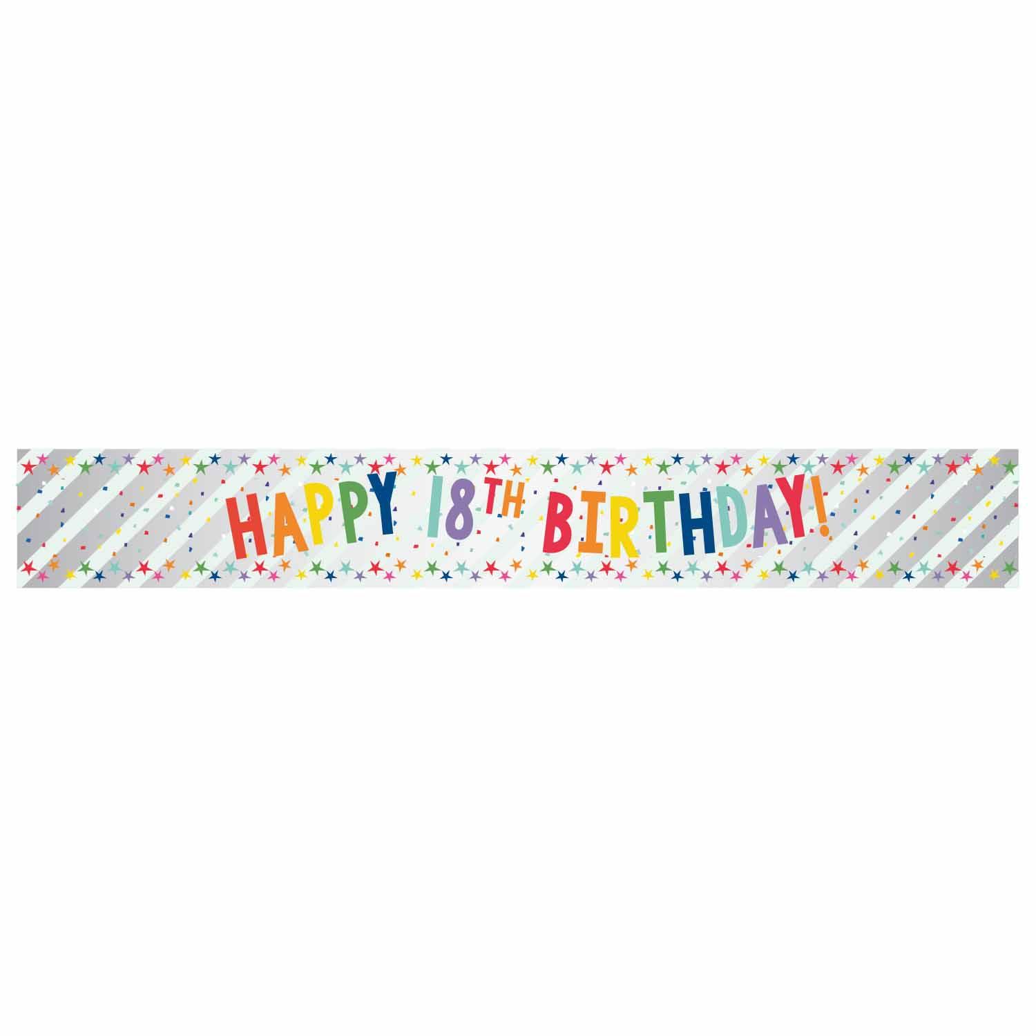Happy 18th Birthday Foil Banner