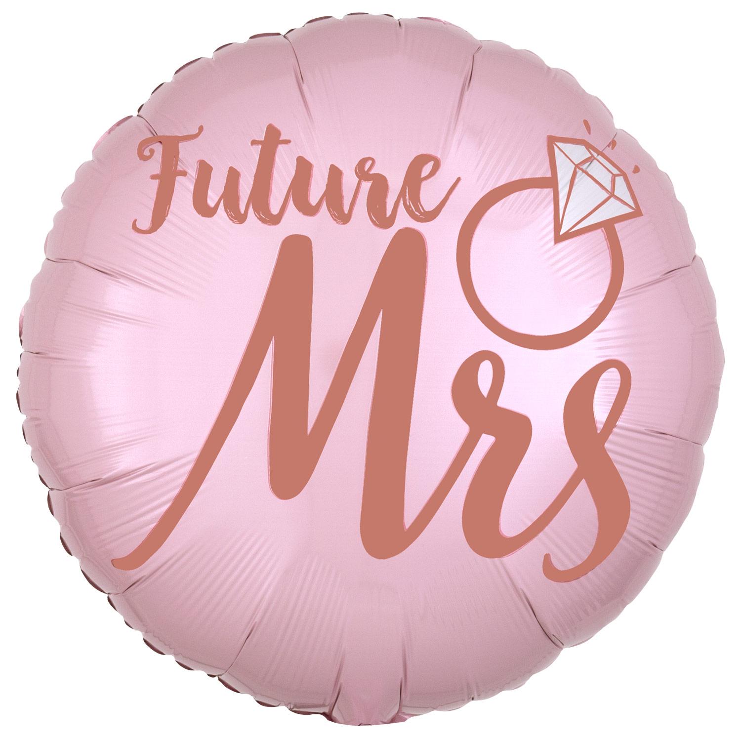 Foil Balloon Future Mrs Rose Gold Blush