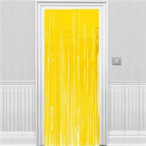 Fringed Door Curtain Sunshine Yellow