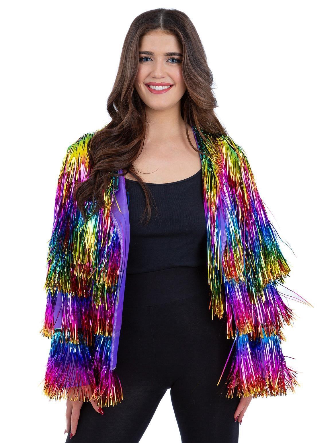 Fever Tinsel Festival Jacket Rainbow