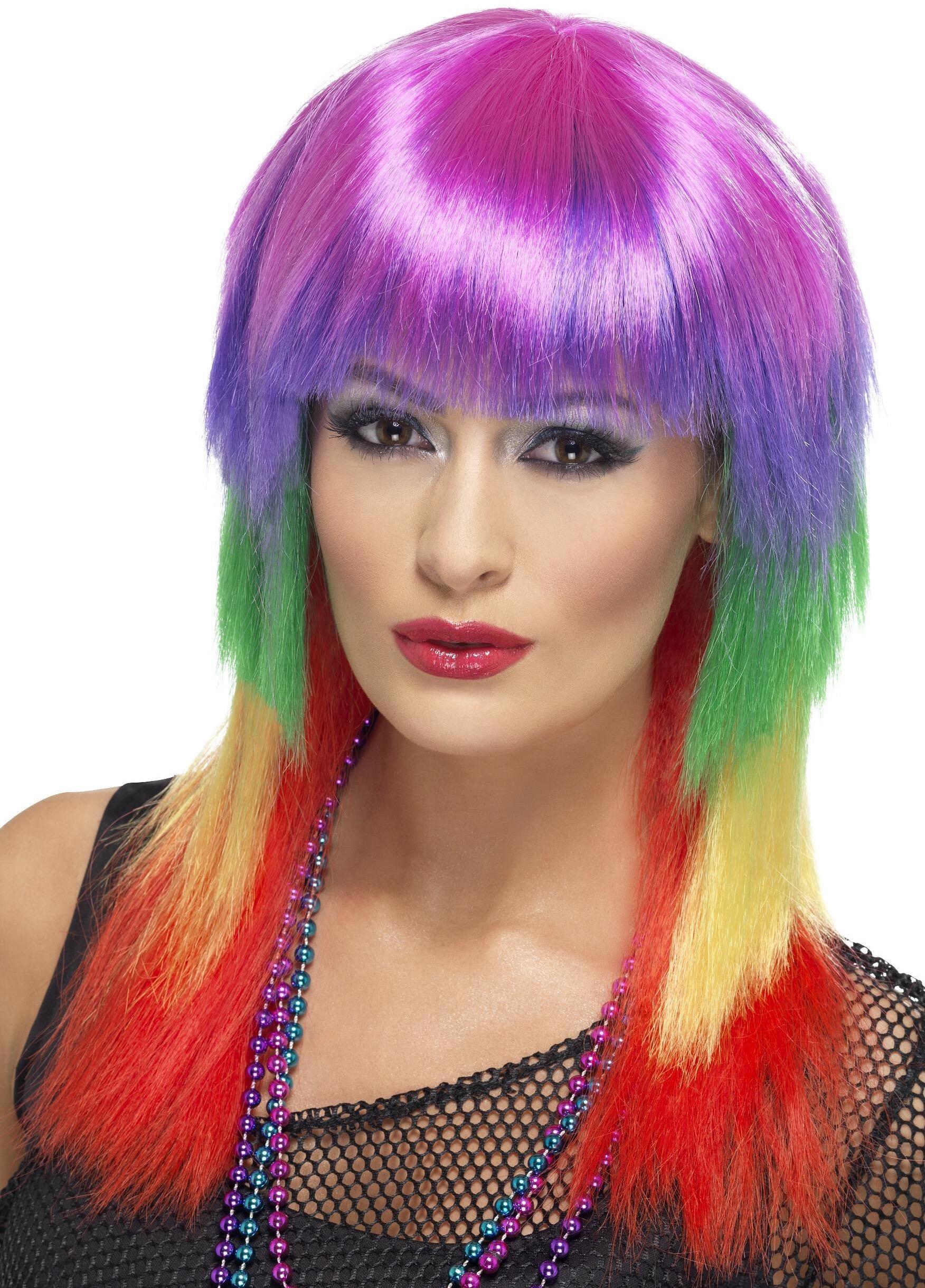 Rainbow Rocker Wig