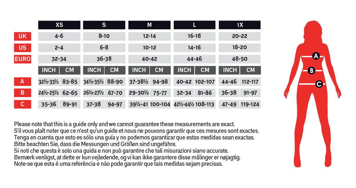 Costume size guides