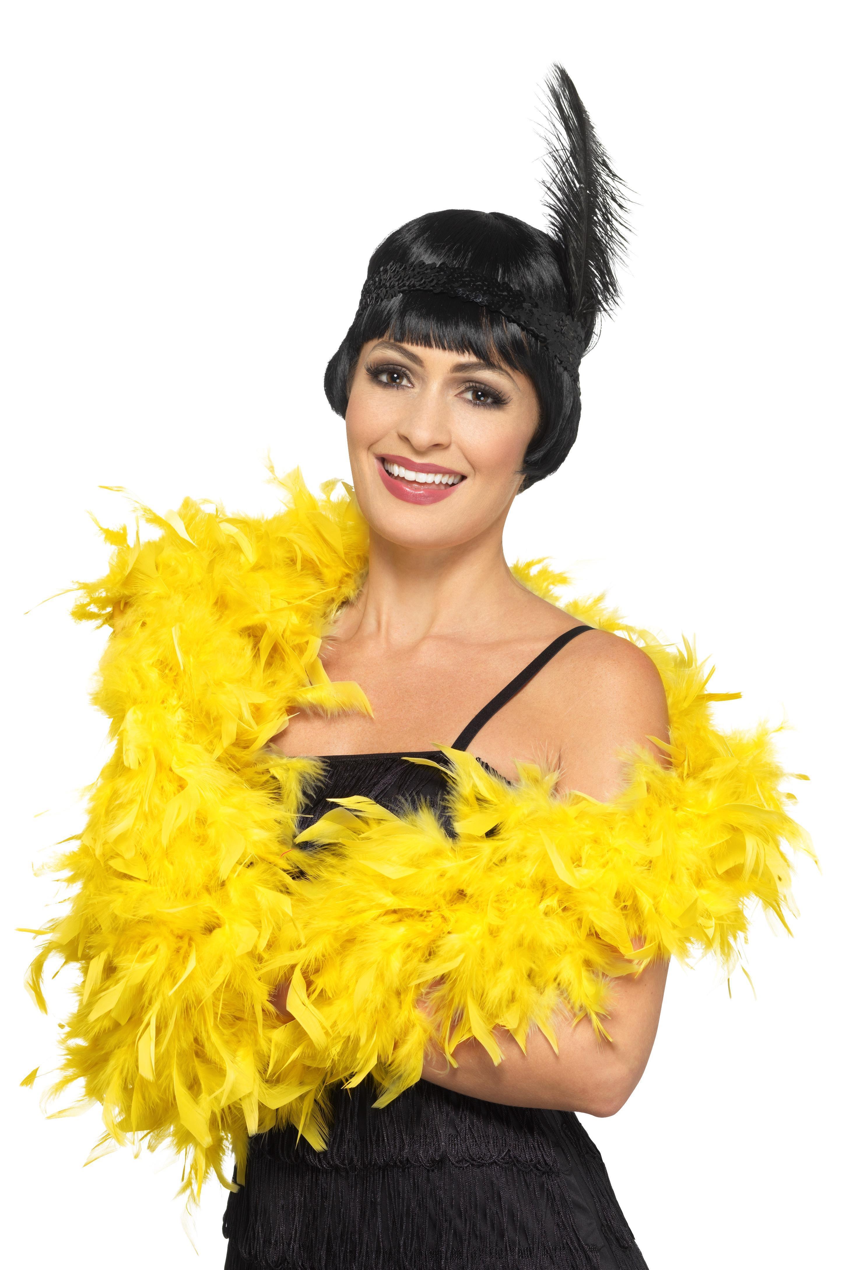 Deluxe Feather Boa Yellow