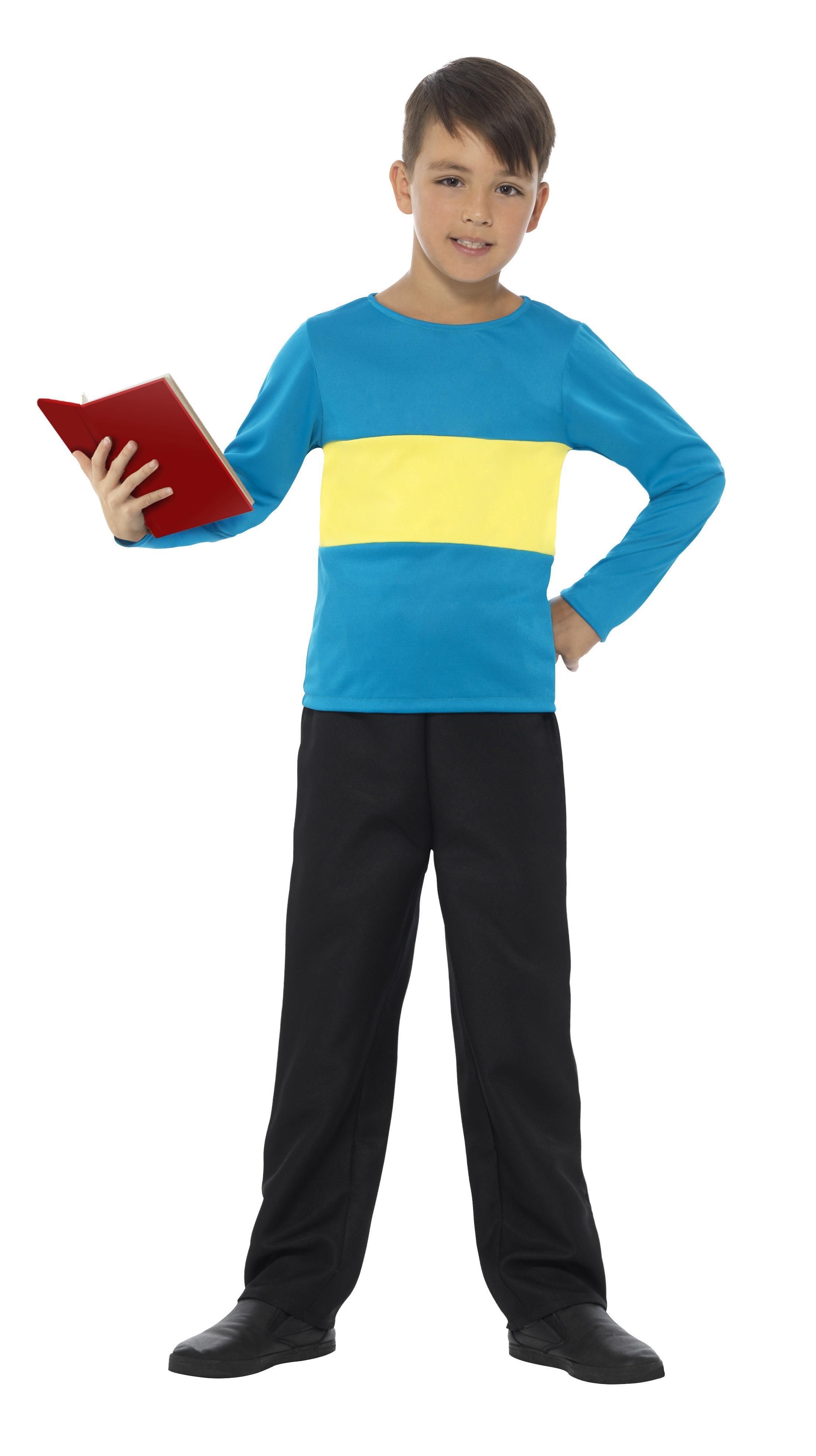 Kids Jumper Blue with Yellow Stripe