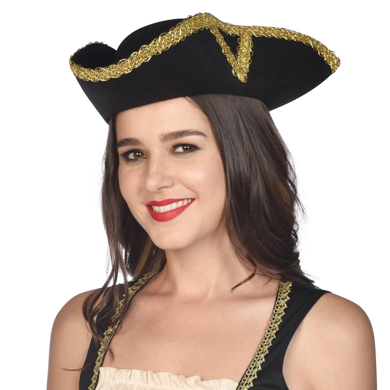 Stylish Baroque Tricorn Pirate Hat