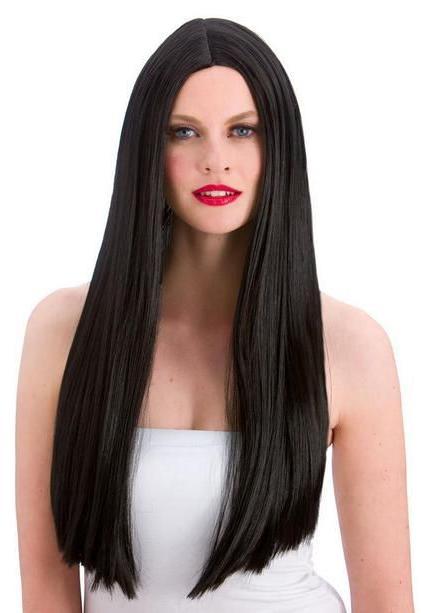 Classic Long Centre Parting Wig Black