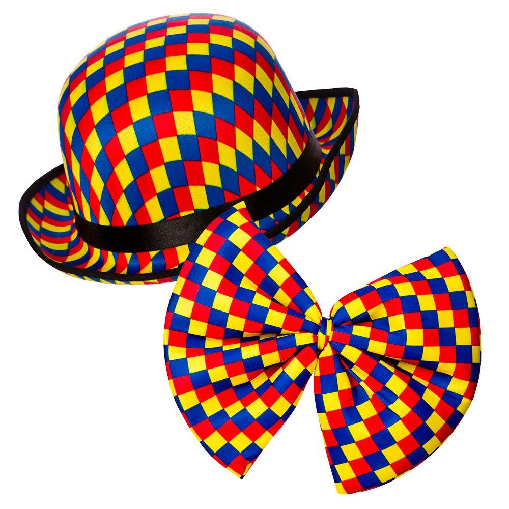 Clown Bowler Hat & Bow Tie Set5.99