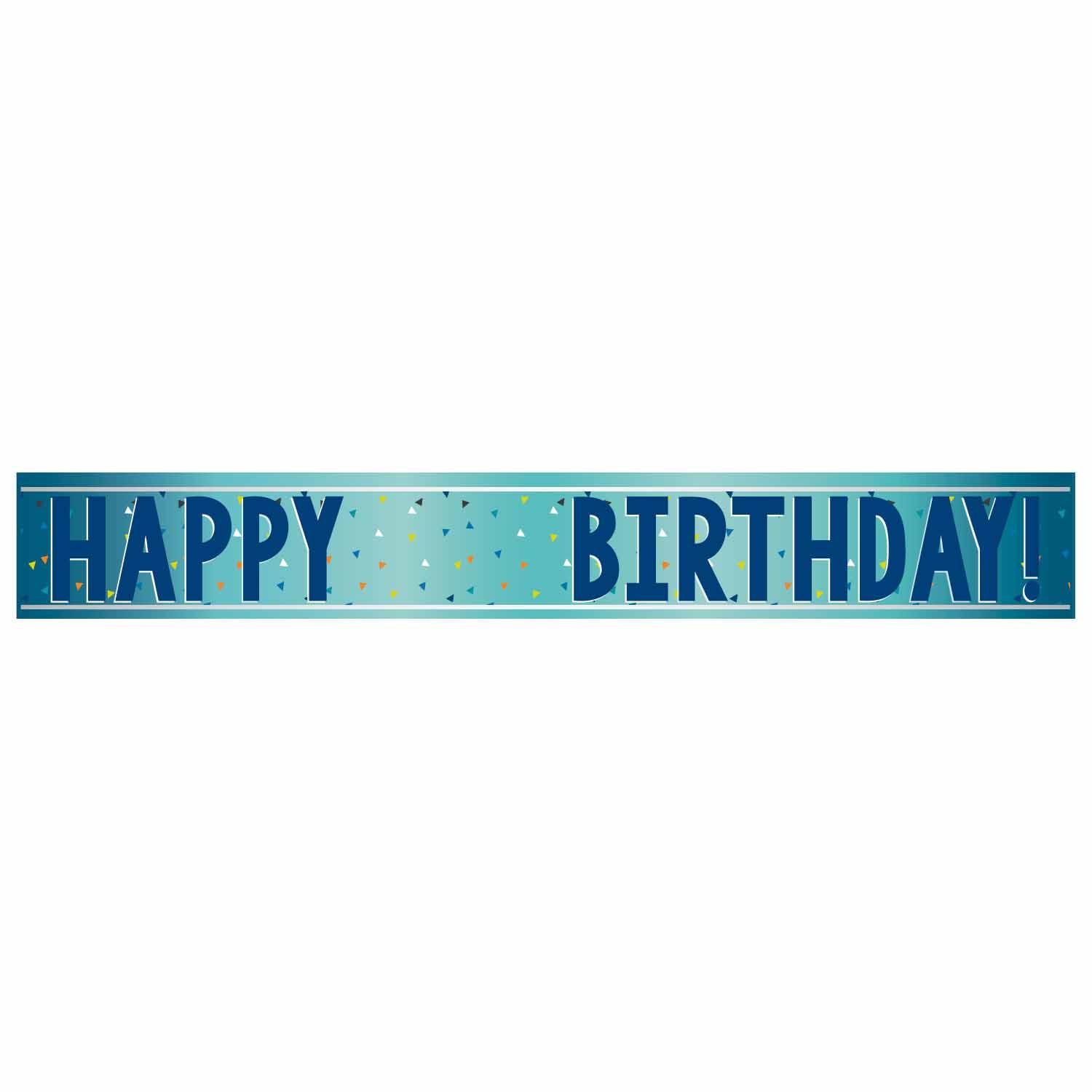 Add-an-Age Foil Blue Birthday Banner