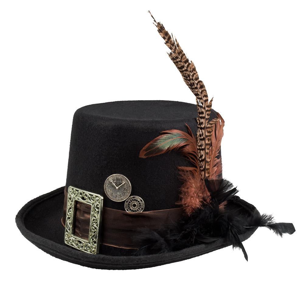 Steampunk Top Hat Black