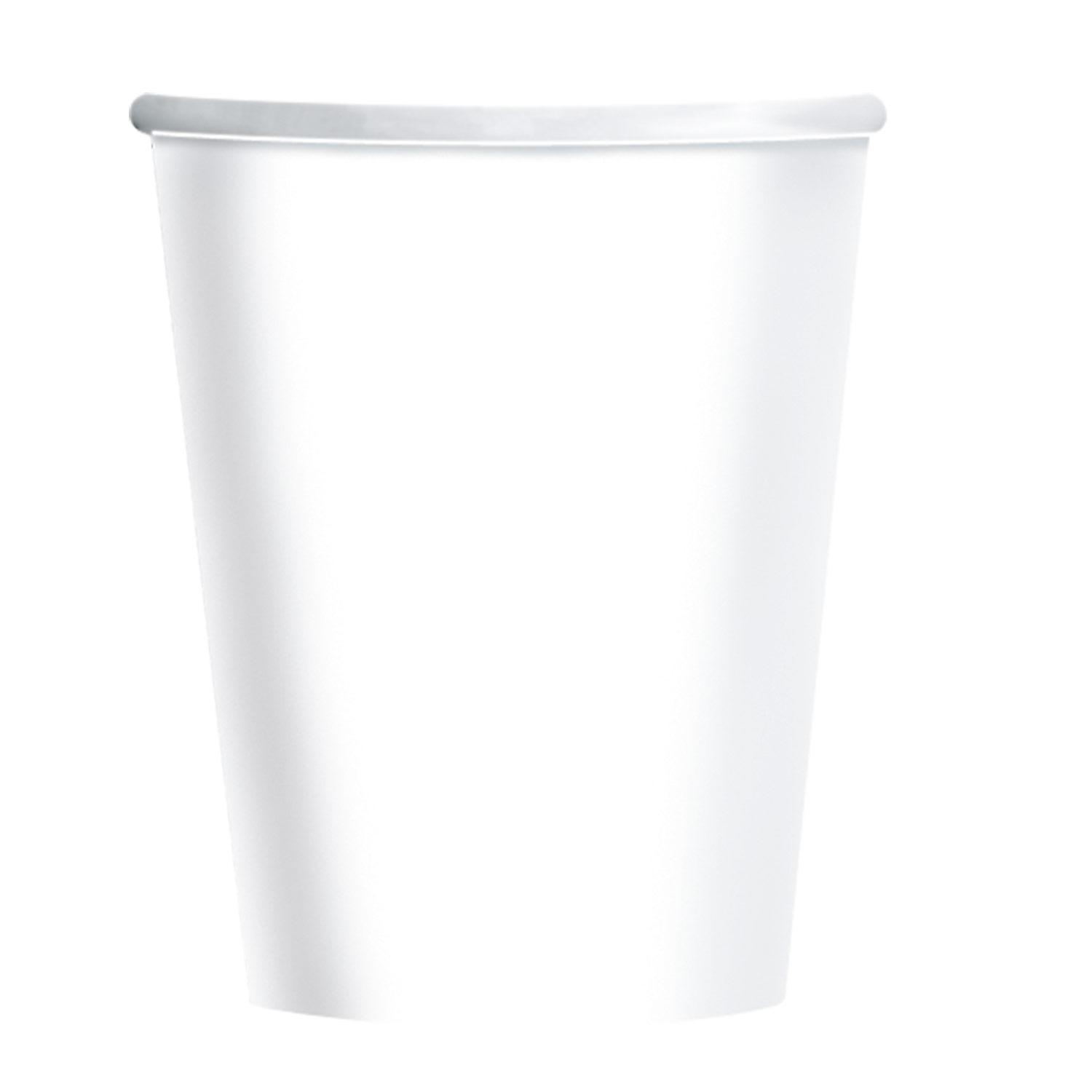 Eco Paper Cups 8ct Coconut White