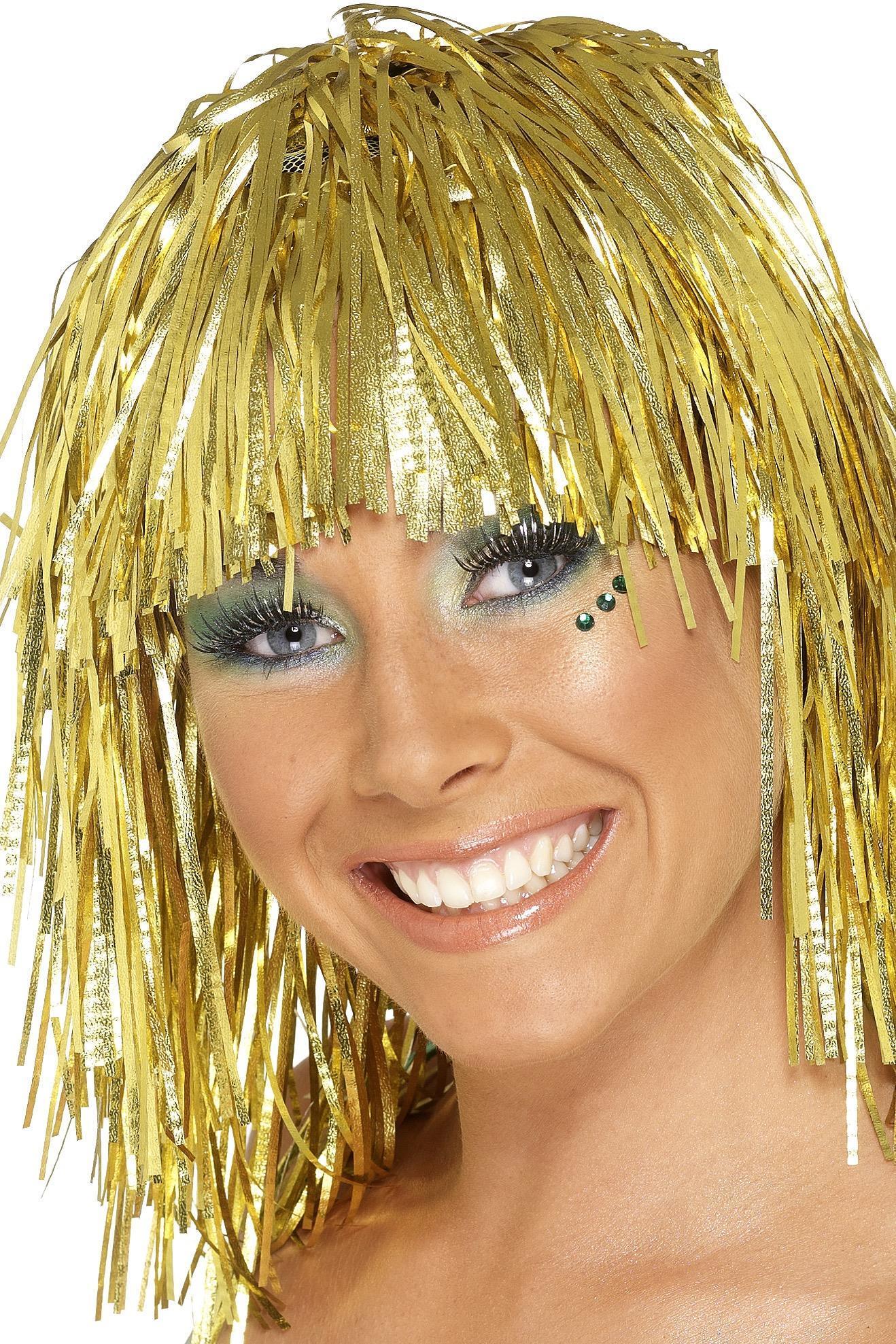 Cyber Tinsel Wig Gold