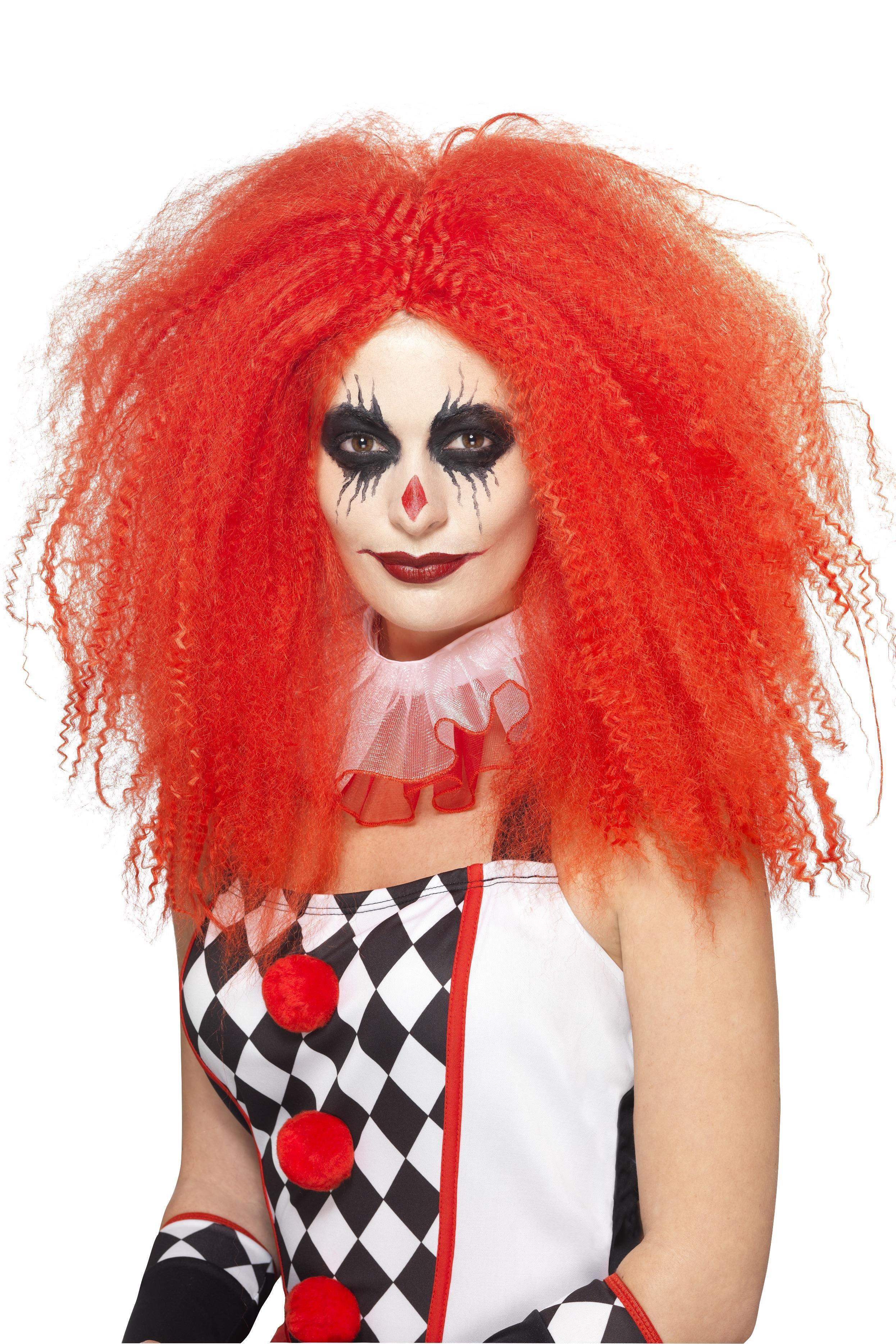 Clown Wig Red Crimped